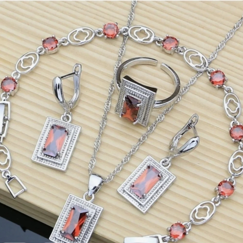 Sterling Silver Wedding Jewelry Set forWomen,Bridal,925STAMPED,any Occasion Gift - Picture 2 of 5